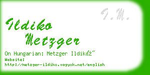 ildiko metzger business card